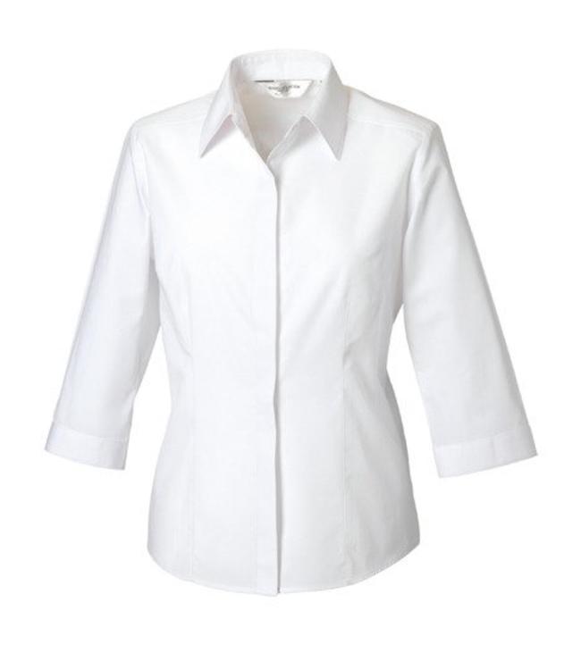 Russell collection UITVERKOOP; Dames blouse - KATARA met 3/4 mouw voor horeca en zakelijk