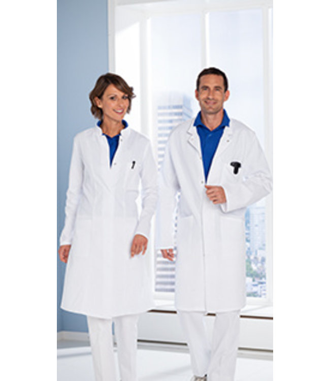 Exner Unisex  arts jas met met revers kraag  - DAMAN