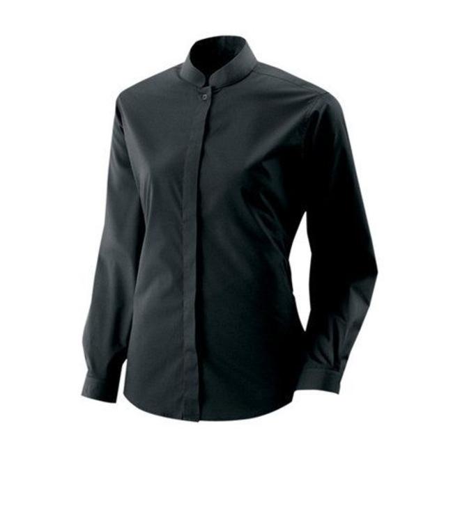 Exner Dames blouse met lange mouw en staande kraag - PANDORA