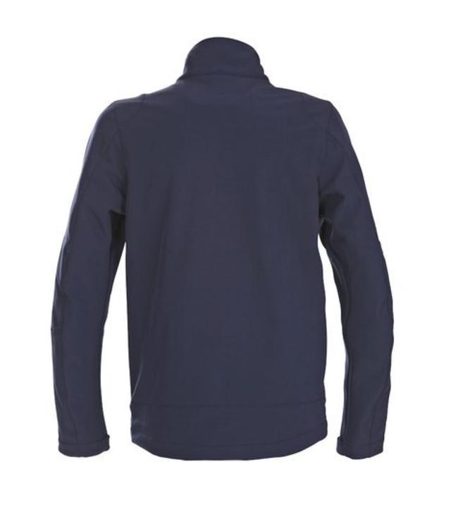 Printer - heren softshell jack REMCO, met tweekleurige ritssluiting, verstelbare mouwen, zippullers in contrasterende kleur