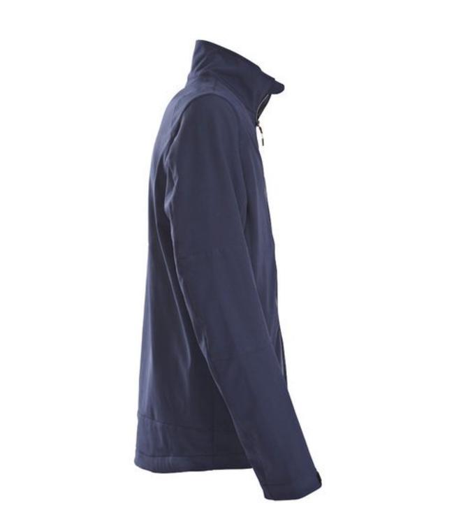 Printer - heren softshell jack REMCO, met tweekleurige ritssluiting, verstelbare mouwen, zippullers in contrasterende kleur