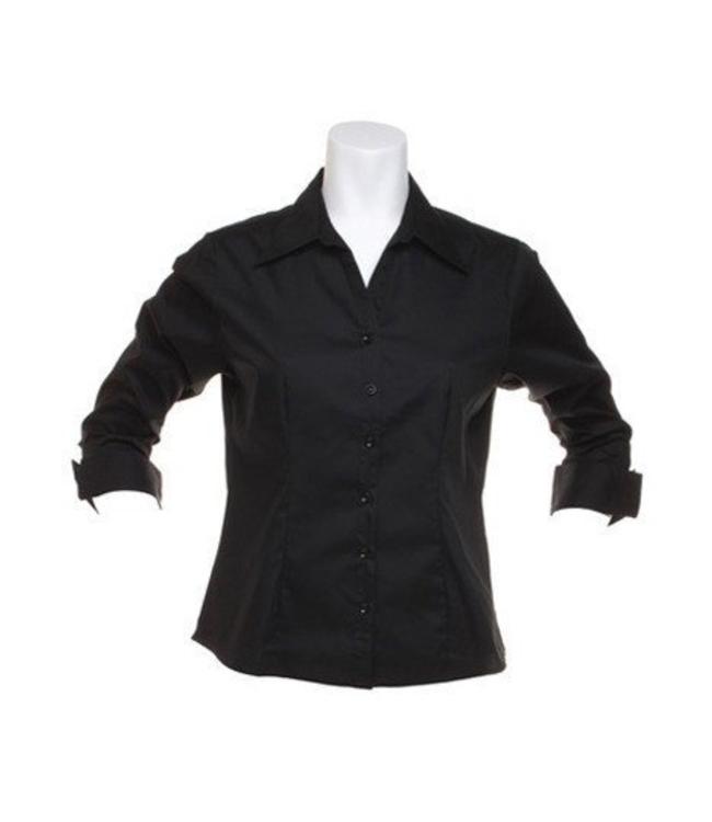 Kustom Kit UITVERKOOP; Dames corporate oxford blouse met 3/4 mouw - CATJA