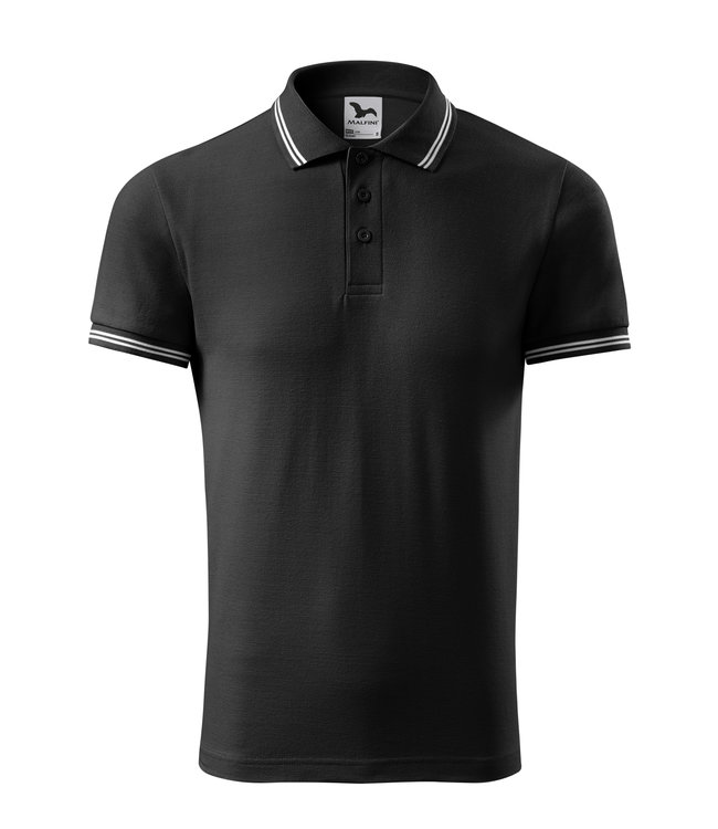 Adler Heren polo shirt met contrast streep - VERAND