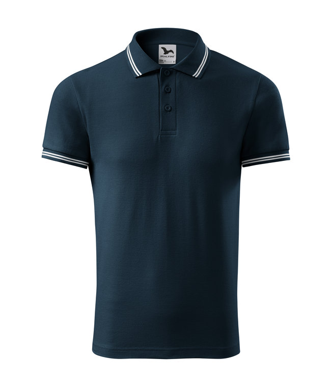 Adler Heren polo shirt met contrast streep - VERAND