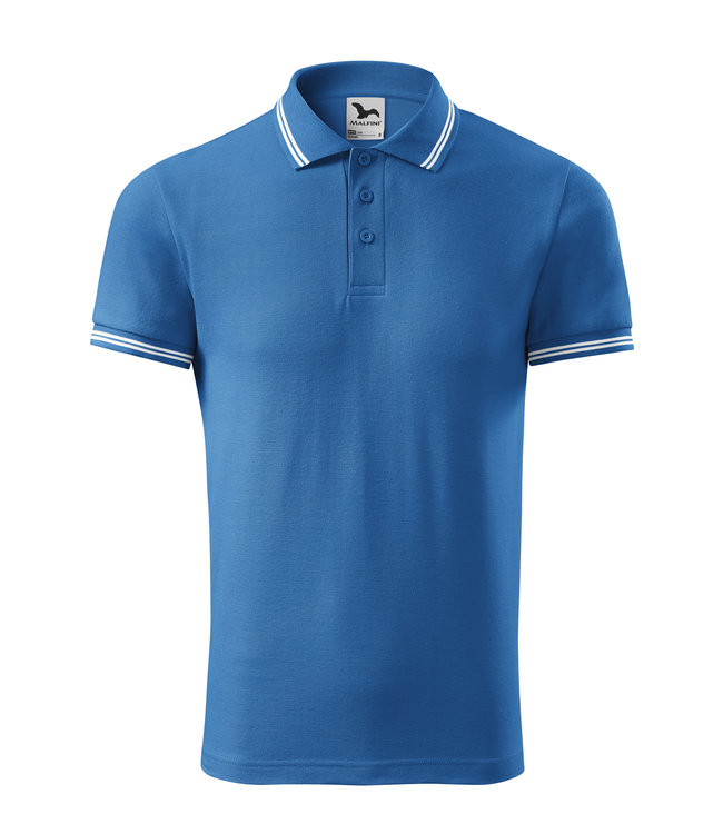 Adler Heren polo shirt met contrast streep - VERAND