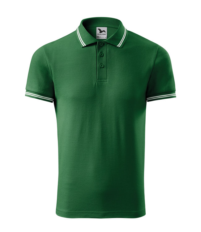 Adler Heren polo shirt met contrast streep - VERAND