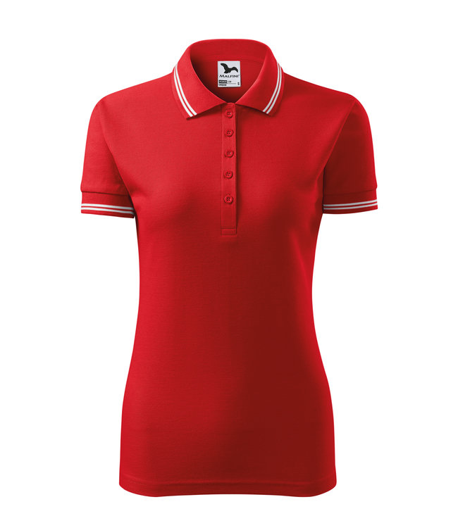 Adler Dames polo shirt met contrast streep - NADIA