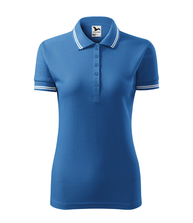 Adler Dames polo shirt met contrast streep - NADIA