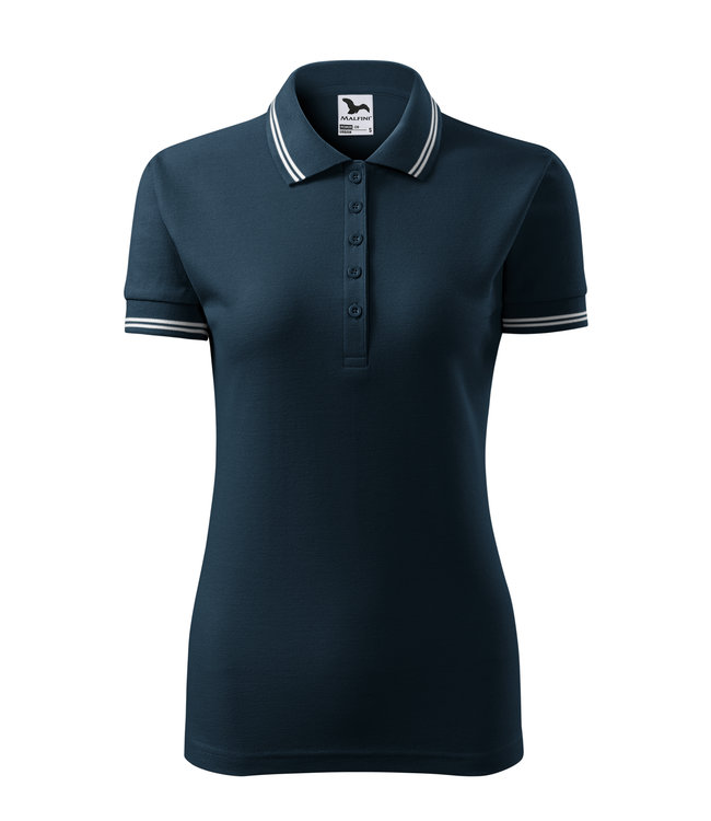 Adler Dames polo shirt met contrast streep - NADIA