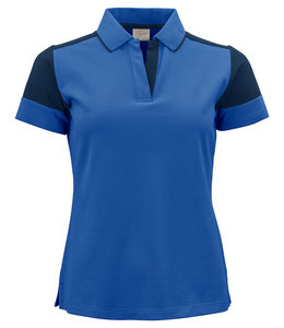 Printer UITVERKOOP:  2-kleurige DAMES polo met drieknoopsluiting polo piqué met drieknoopsluiting en contrasterende rand aan de kraag - NANCY