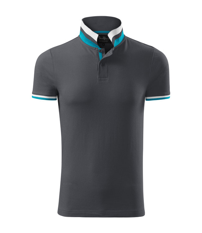 Adler Premium heren polo met multicolor kraag en manchetten - REMY