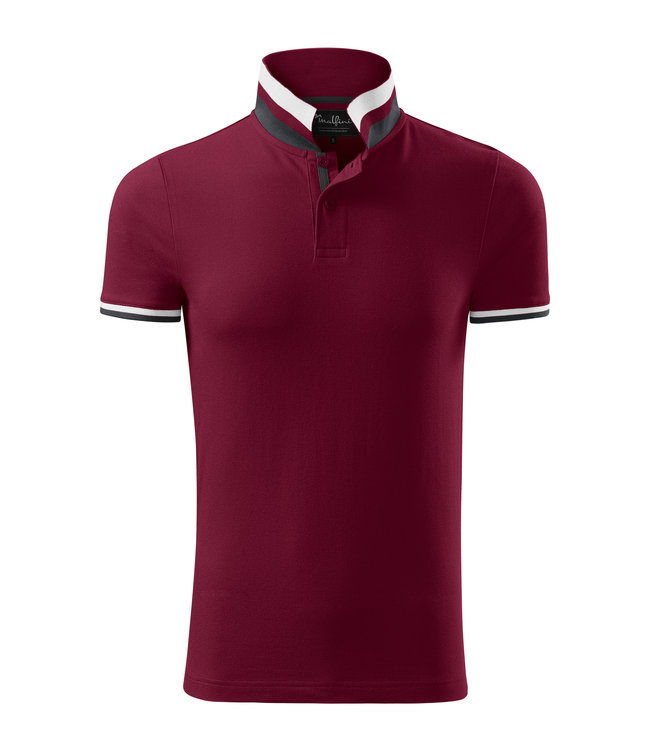 Adler Premium heren polo met multicolor kraag en manchetten - REMY