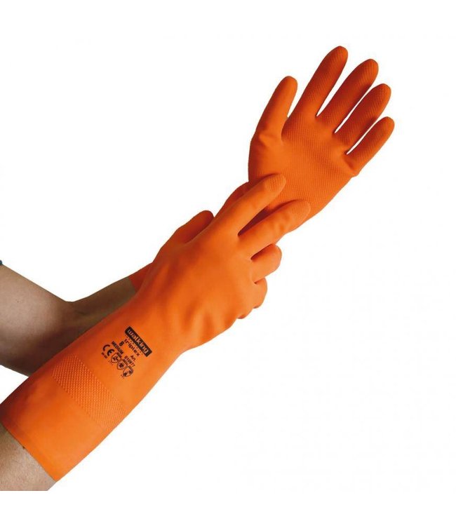 Hygostar Latex beschermende handschoen tegen chemicalien - TRIPLEX