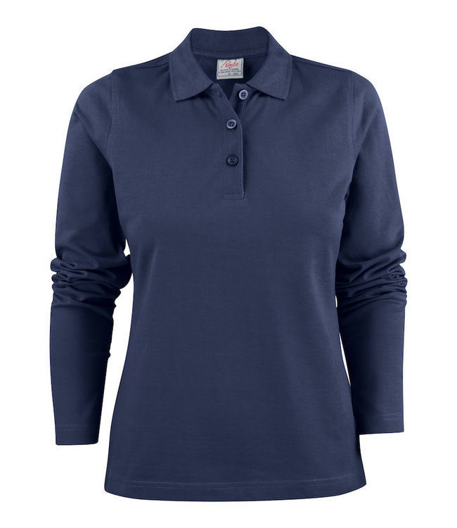 Printer Dames polo lange mouw - VIVIENNE