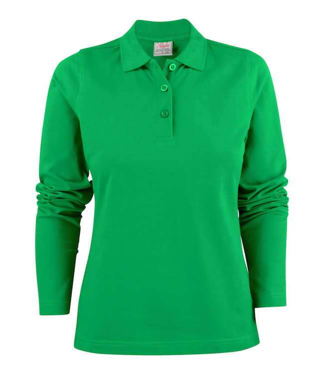 Printer Dames polo lange mouw - VIVIENNE