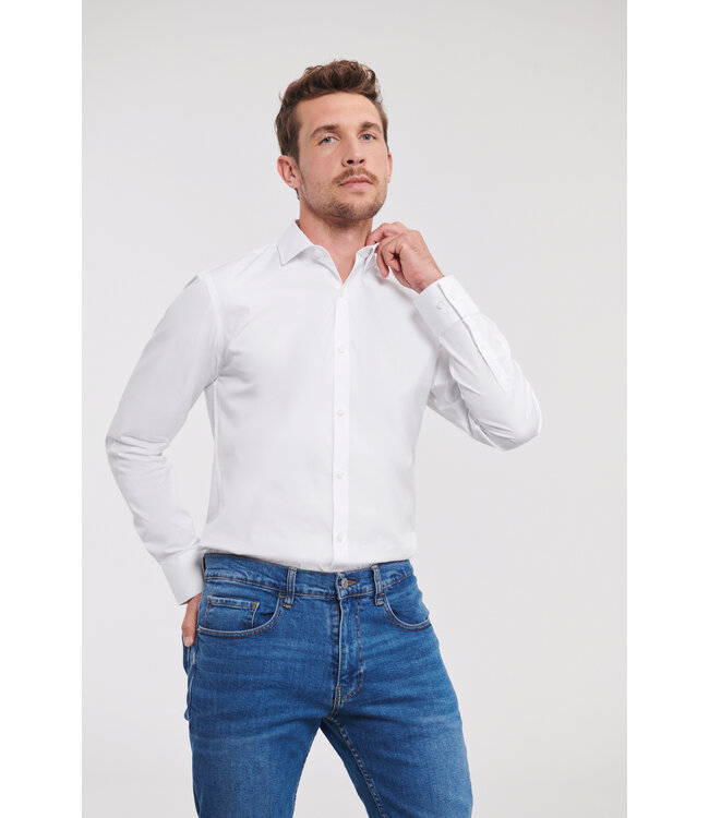 Russell collection UITVERKOOP: heren overhemd long sleeve ultimate stretch - PETER