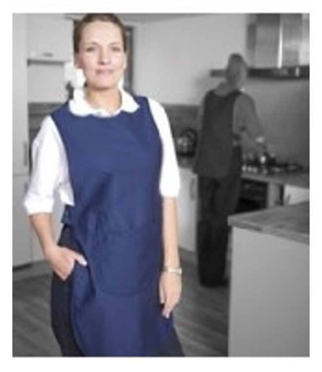 Alexandra UITVERKOOP; traditionele overgooierschort met verstelbare zijsluiting en grote zak - BALLY