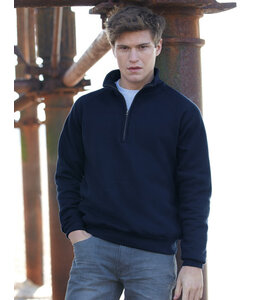 Fruit of the Loom UITVERKOOP; sweater met zip sluiting en raglan mouw - FLENSBURG