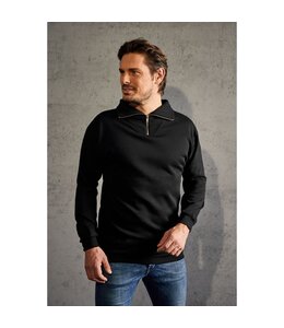 B&C UITVERKOOP; HEREN POLOSWEATER MET METALEN ZIP SLUITING  - OLAF