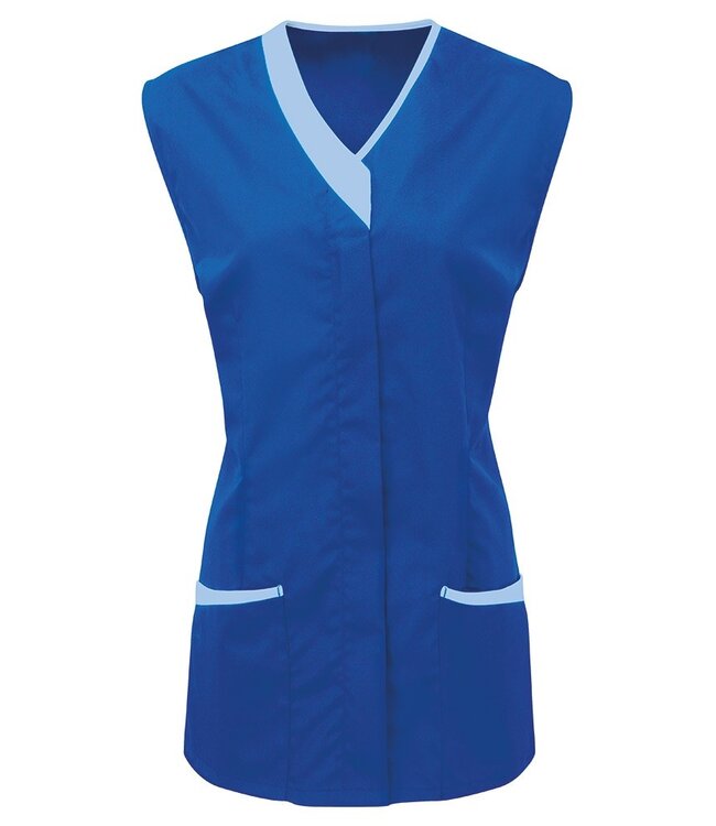 Alexandra UITVERKOOP; dames mouwloos tuniek, met asymmetrische sluiting  - KANDANA