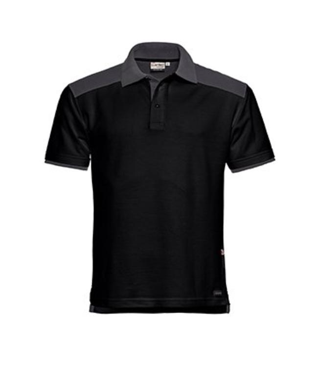 Santino - unisex tweekleurig poloshirt TIVOLI, met schouderstuk in contrastkleur, voorgekrompen, plat gebreide kraag