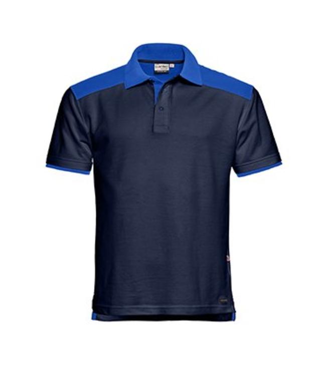 Santino - unisex tweekleurig poloshirt TIVOLI, met schouderstuk in contrastkleur, voorgekrompen, plat gebreide kraag