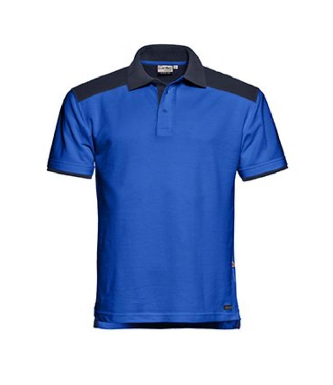 Santino - unisex tweekleurig poloshirt TIVOLI, met schouderstuk in contrastkleur, voorgekrompen, plat gebreide kraag
