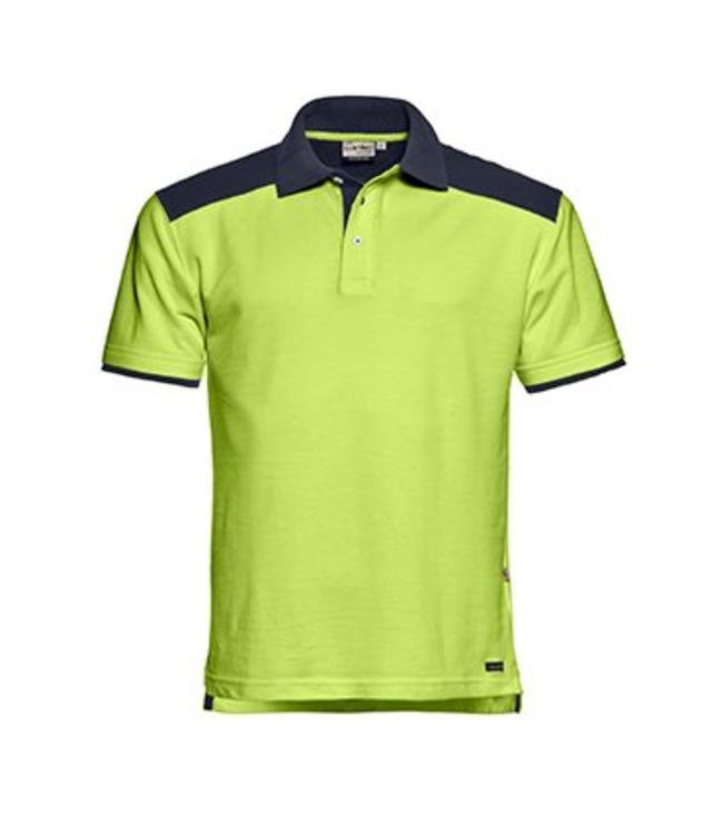 Santino - unisex tweekleurig poloshirt TIVOLI, met schouderstuk in contrastkleur, voorgekrompen, plat gebreide kraag