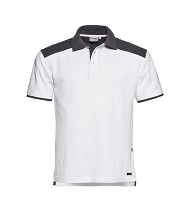 Santino - unisex tweekleurig poloshirt TIVOLI, met schouderstuk in contrastkleur, voorgekrompen, plat gebreide kraag