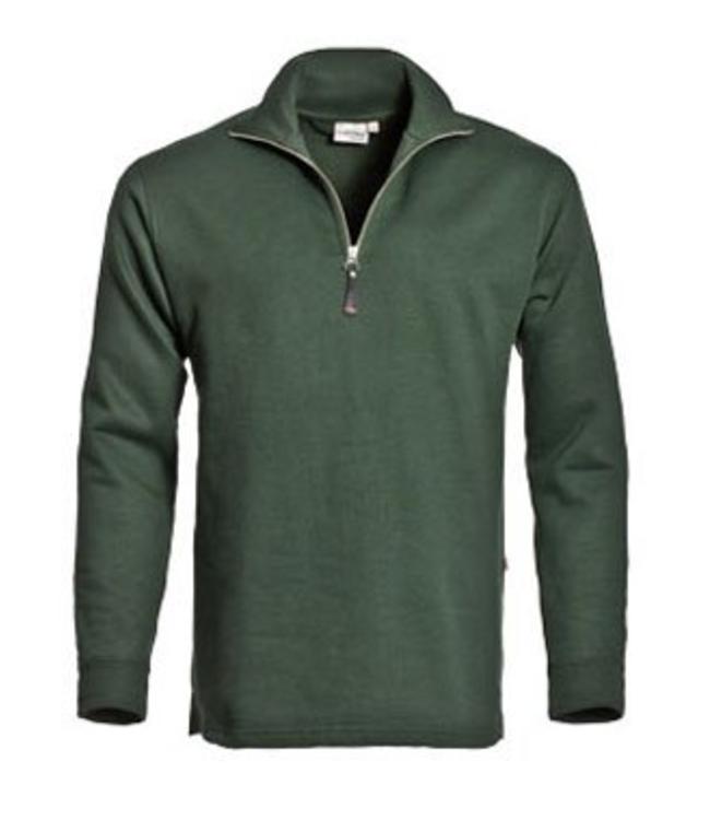 Santino - unisex zip sweatshirt ALEX, met opstaande kraag met metalen 1/4 ritssluiting, kraag en manchetten met elastaan