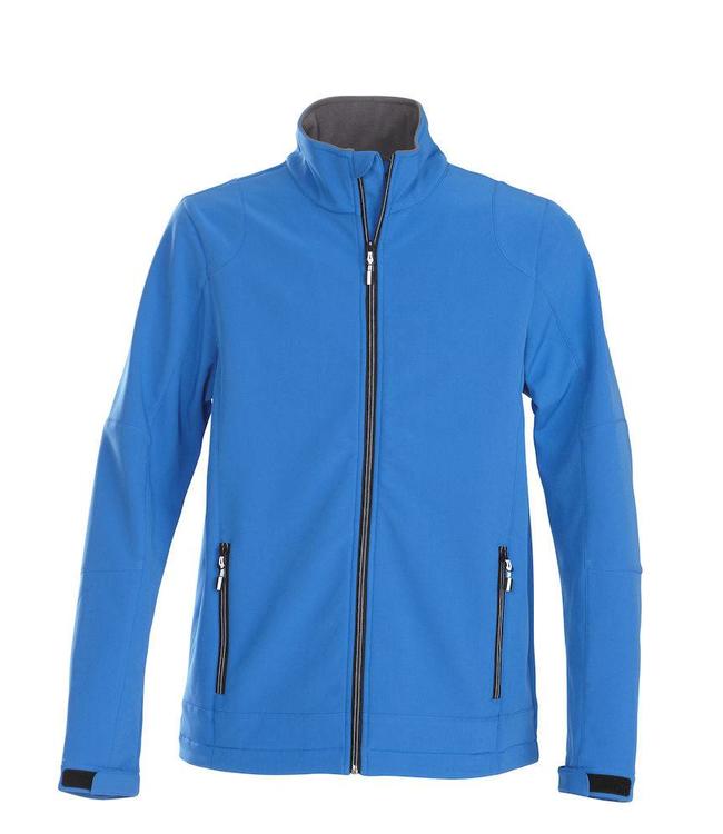 Printer - heren softshell jack REMCO, met tweekleurige ritssluiting, verstelbare mouwen, zippullers in contrasterende kleur
