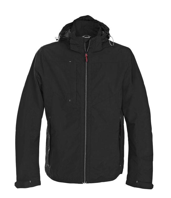 Printer - heren hardshell jack THOR, met praktische zakken, tweekleurige ritssluiting, decoratieve stiksels, zippullers in contrasterende kleur