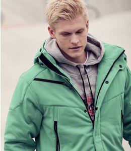 Printer UITVERKOOP ENKELE MATEN Heren winter gevoerde softshell jack - BRUNO