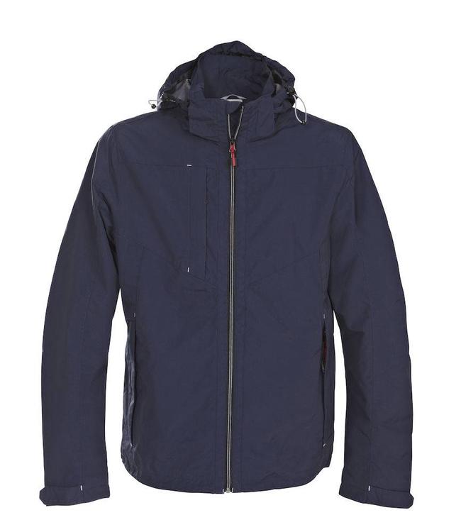 Printer - heren hardshell jack THOR, met praktische zakken, tweekleurige ritssluiting, decoratieve stiksels, zippullers in contrasterende kleur