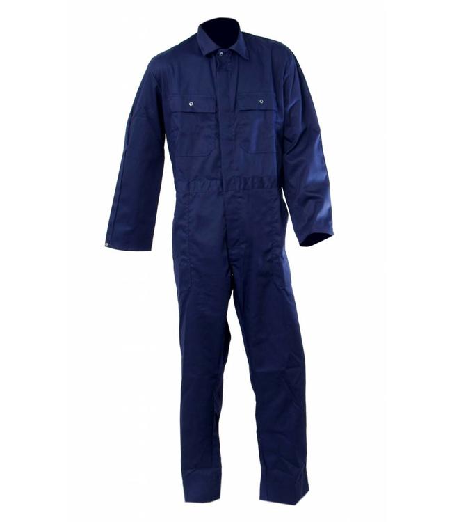 BASIC - heren overall VANNES, met raglanmouwen, rugelastiek, verborgen drukknoopsluiting, mouwvernauwing d.w.v drukknopen