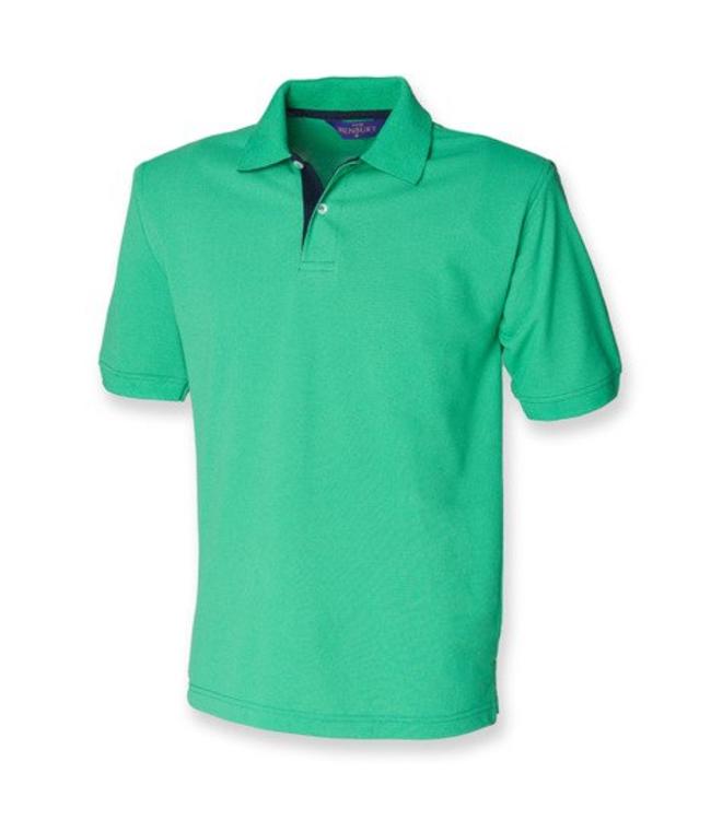 Henbury - UITVERKOOP; heren polo ACCO, met parelmoer knopen, 2-knoopsluiting, manchetten aan de mouwen