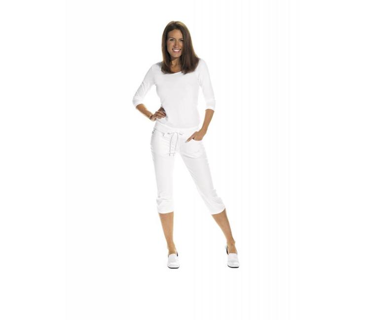 Kwelling gordijn erfgoed Dames 3/4 broek, 5-pocket model, elastisch geribde taille met trekkoord,  gemaakt van stretchstof - QS-Bedrijfskleding