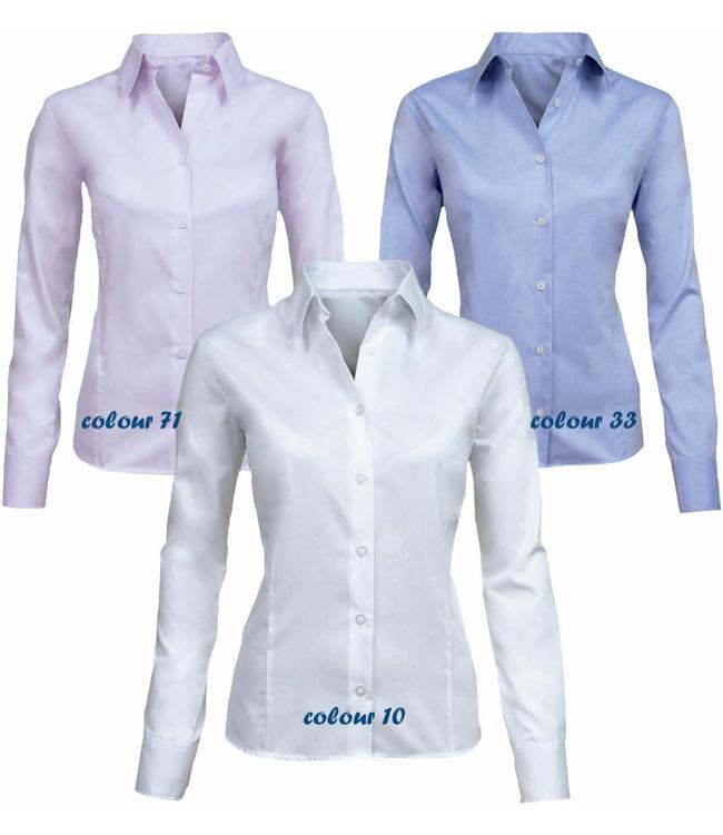 Giovanni Capraro - dames blouse GIDA, met button-down kraag en met lange mouwen