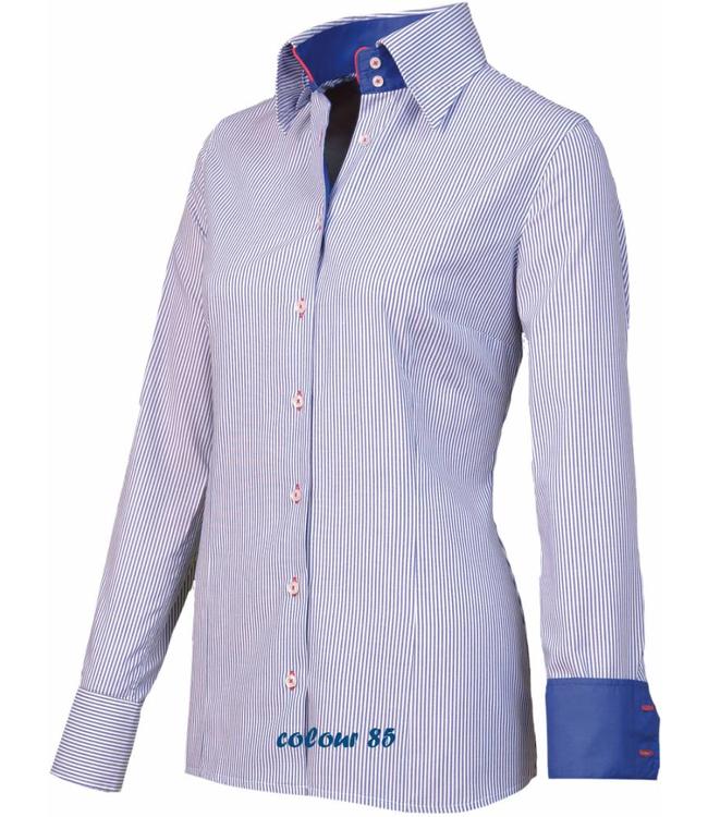 Giovanni Capraro - Dames blouse FABIOLA, met button-down kraag en subtiele kleurdetails