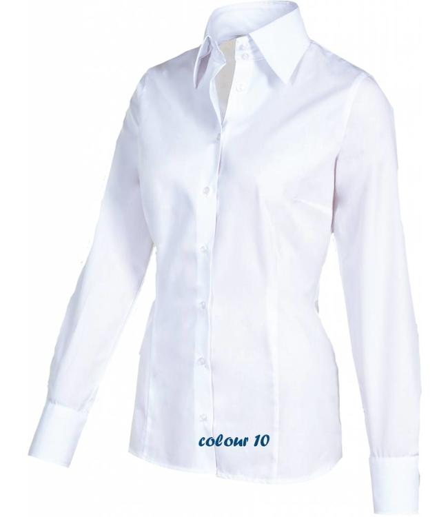 Giovanni Capraro - dames blouse GIACHETTA, met button-down kraag en lange mouwen