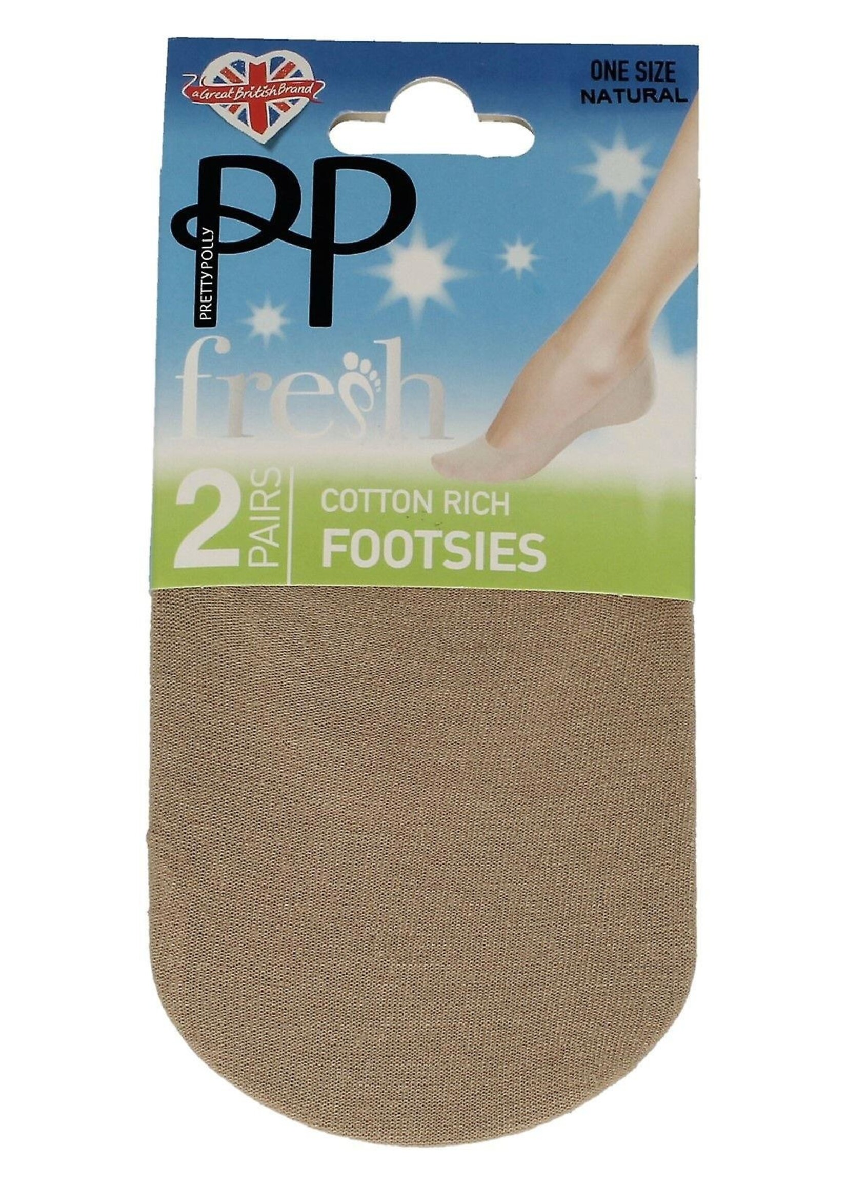 Pretty Polly  Cotton Footsies Natural  (2 paar)