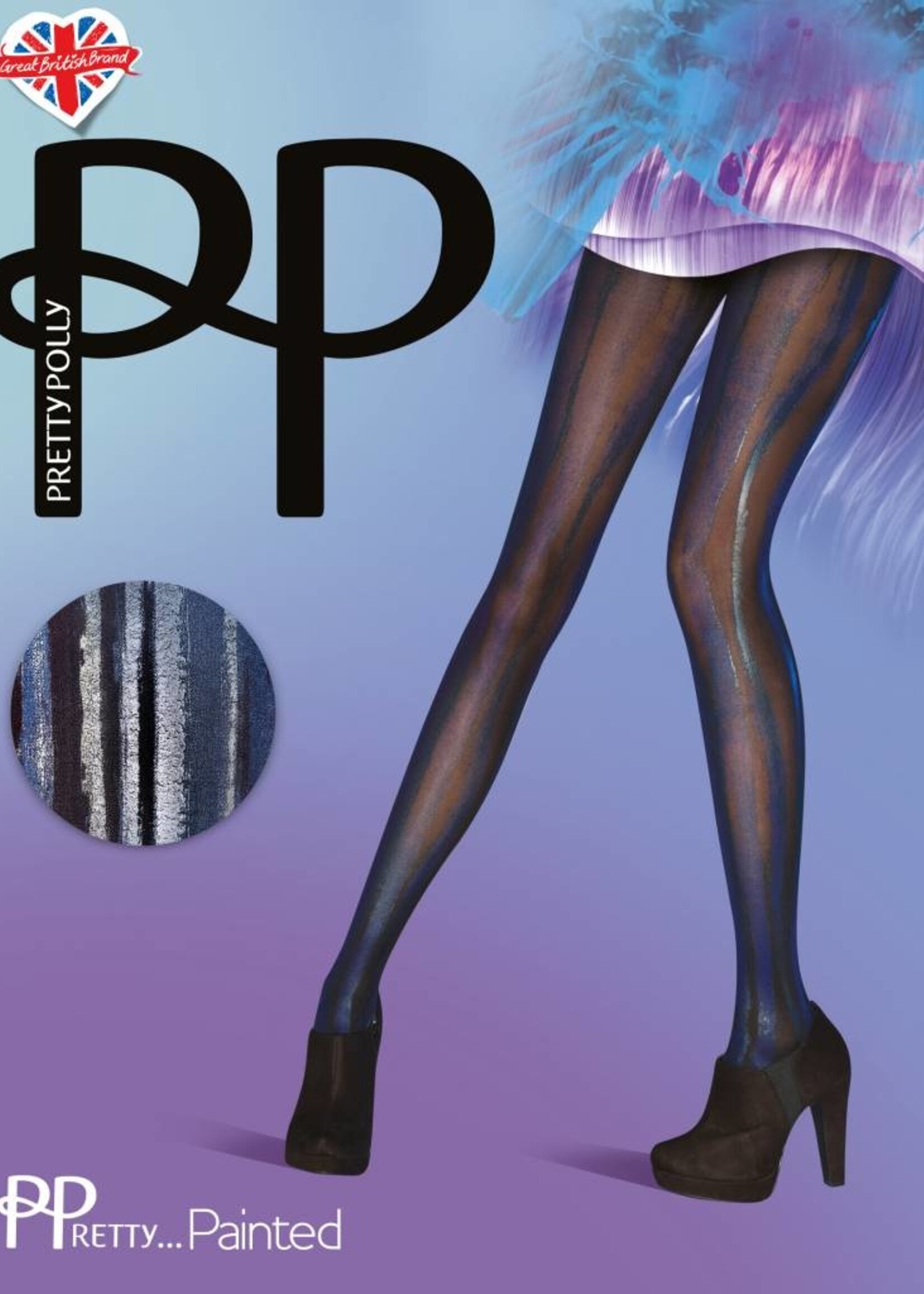 Pretty Polly  Pretty Polly Blue/Black Wet Look panty