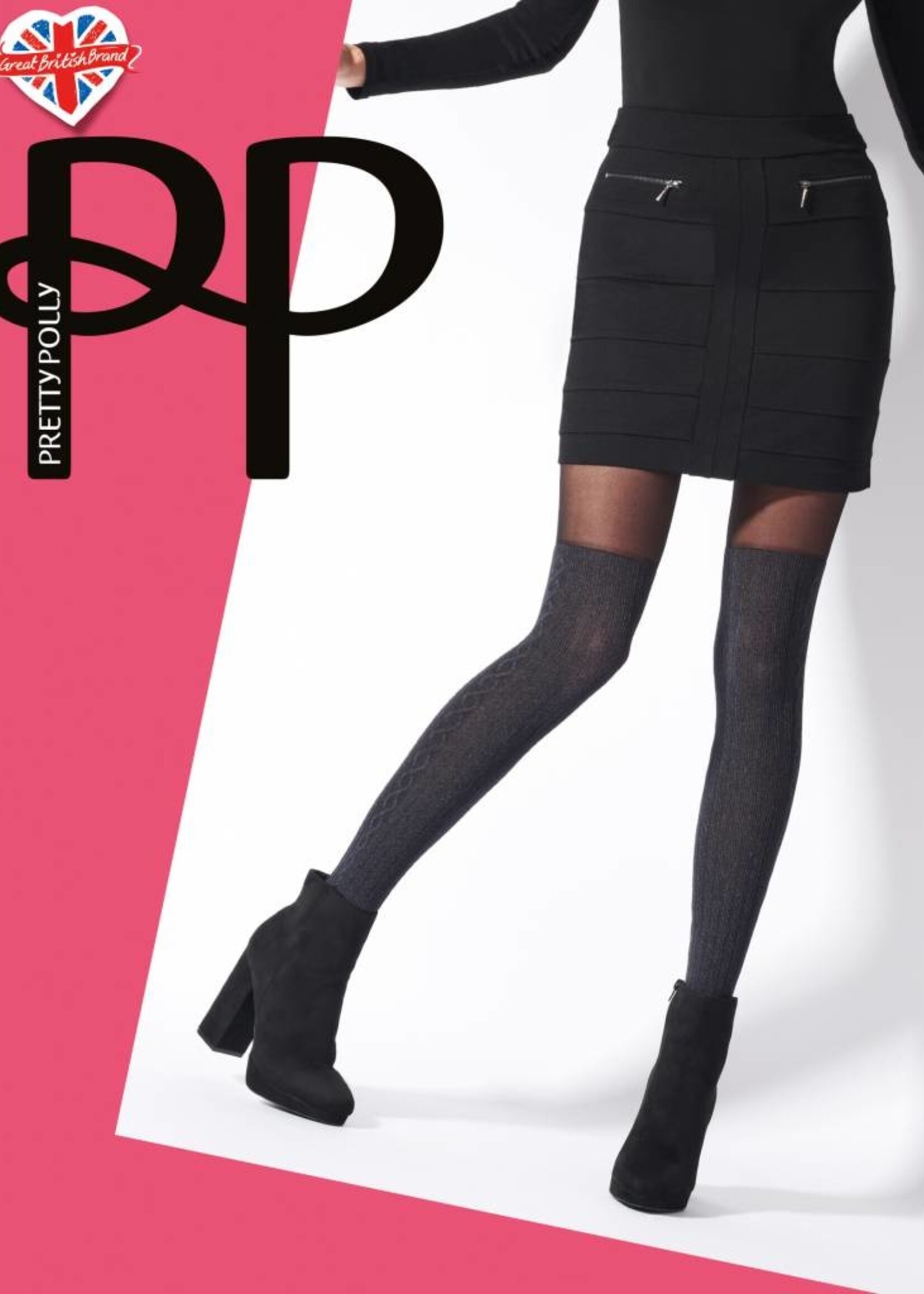 Pretty Polly  Pretty Polly Marl OTK Cable Sock panty