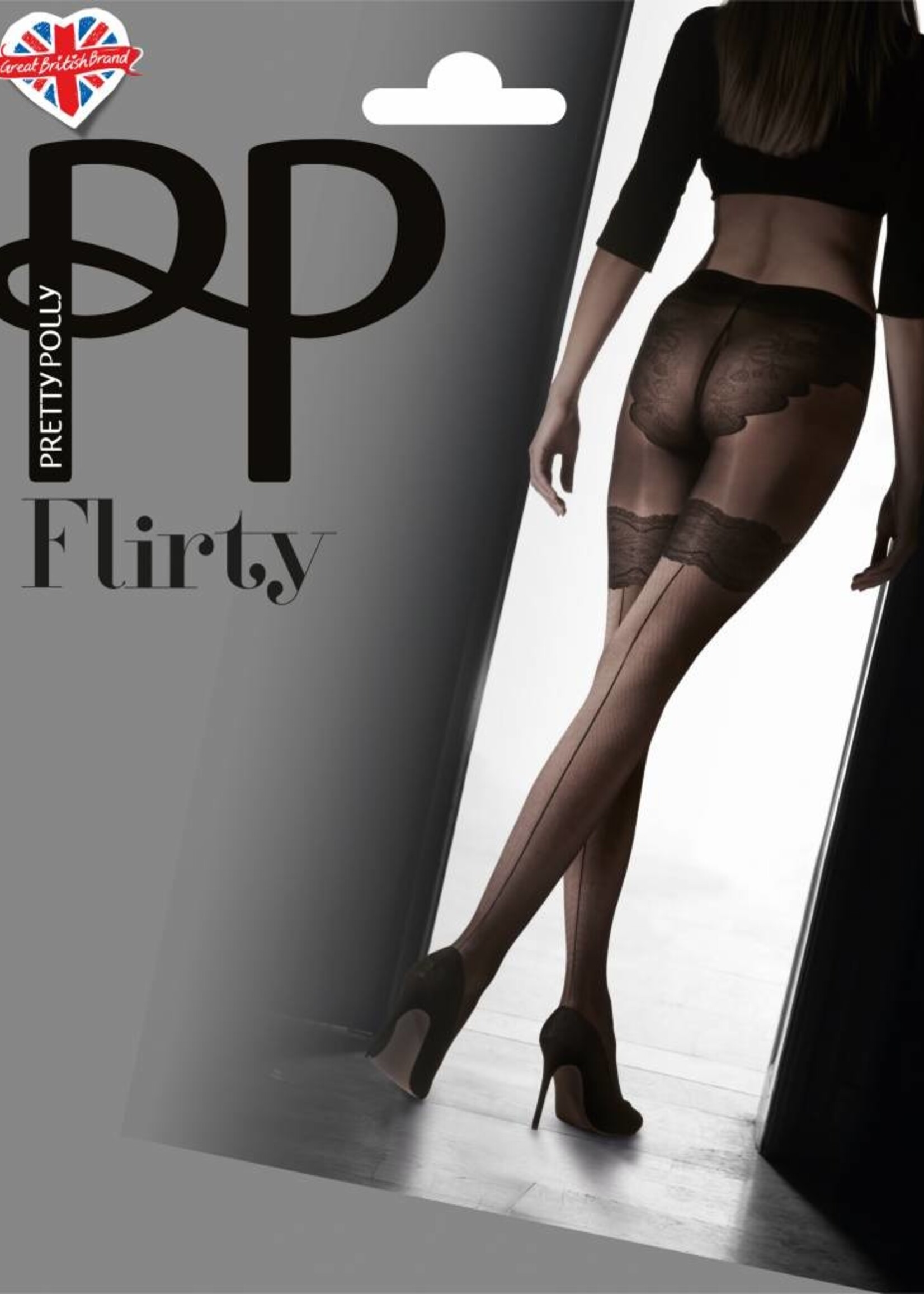 Pretty Polly  Pretty Polly "Flirty" Backseam panty met with Body detail