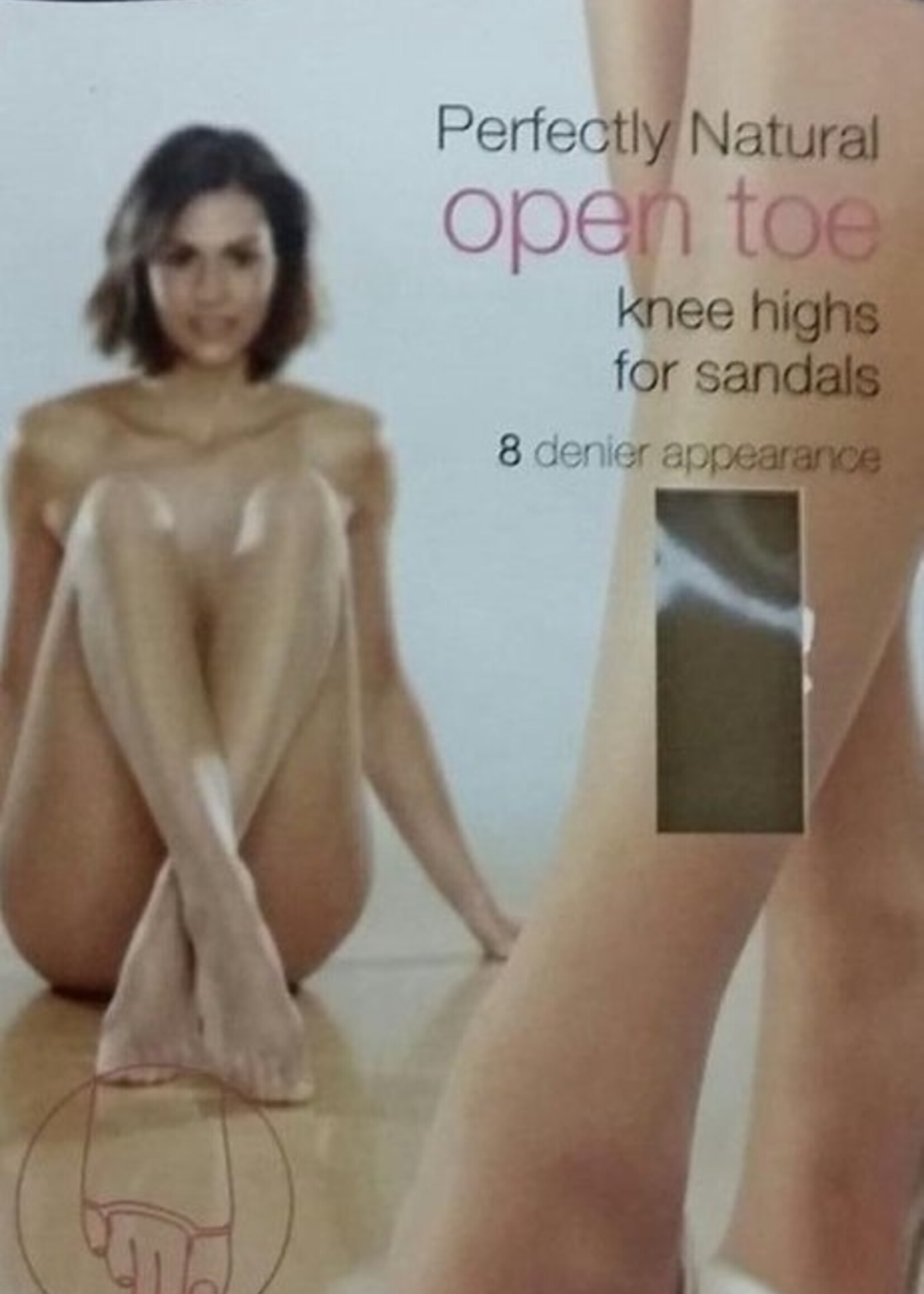 Pretty Polly  Pretty Polly Perfectly 8D. Natural kniekousjes met open teen