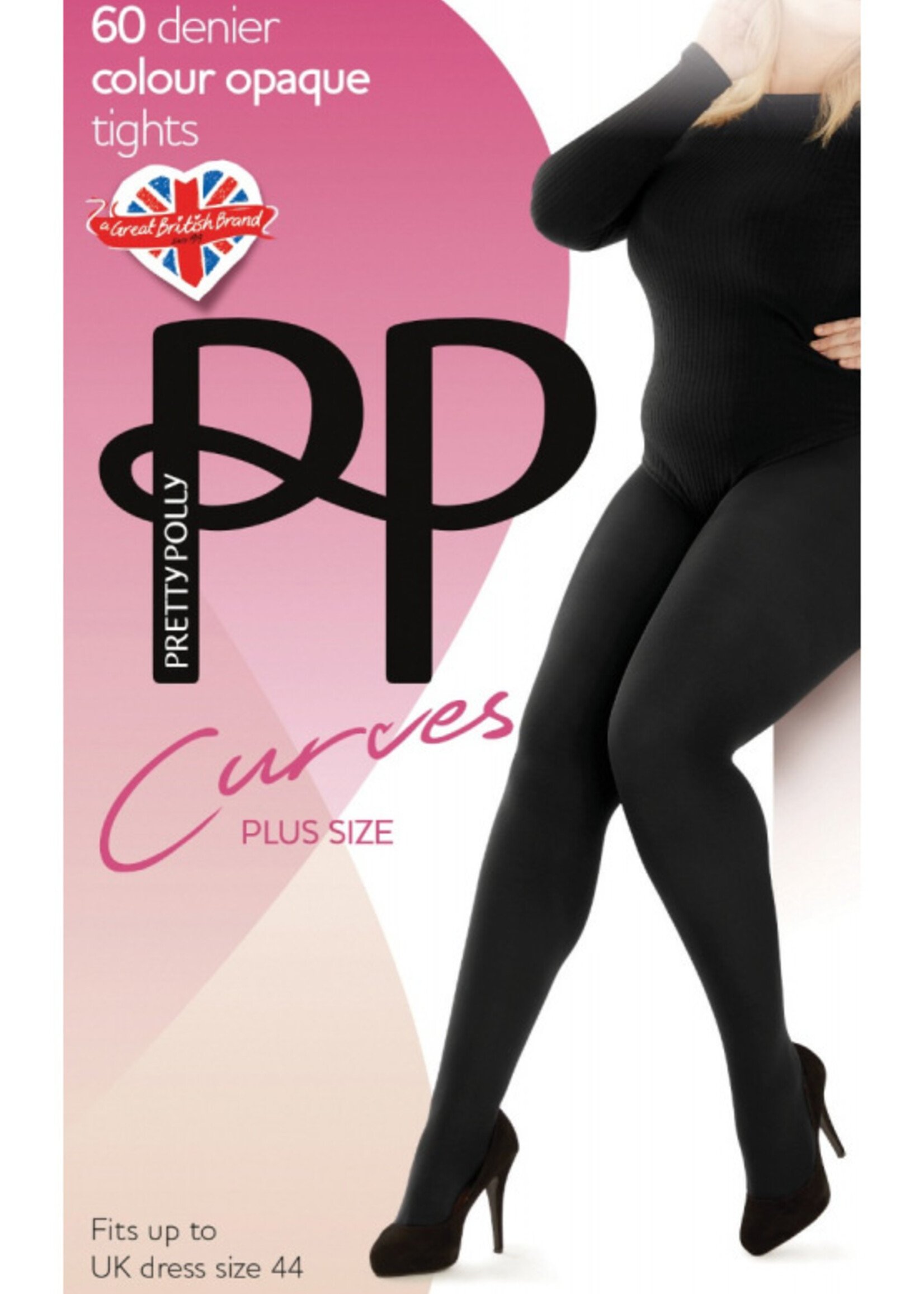 Pretty Polly  Pretty Polly 60D. Opaque Plush panty uit de "Curves" serie