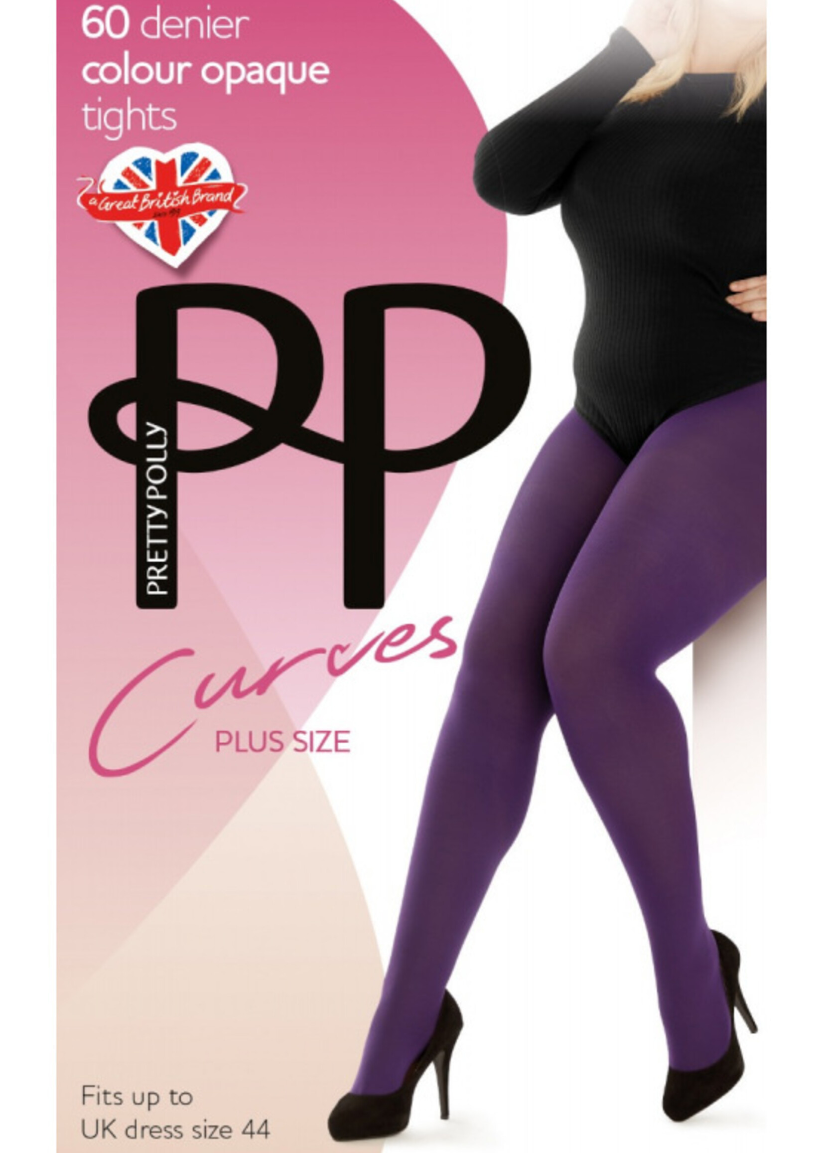 Pretty Polly  Pretty Polly 60D. Opaque Plush panty uit de "Curves" serie