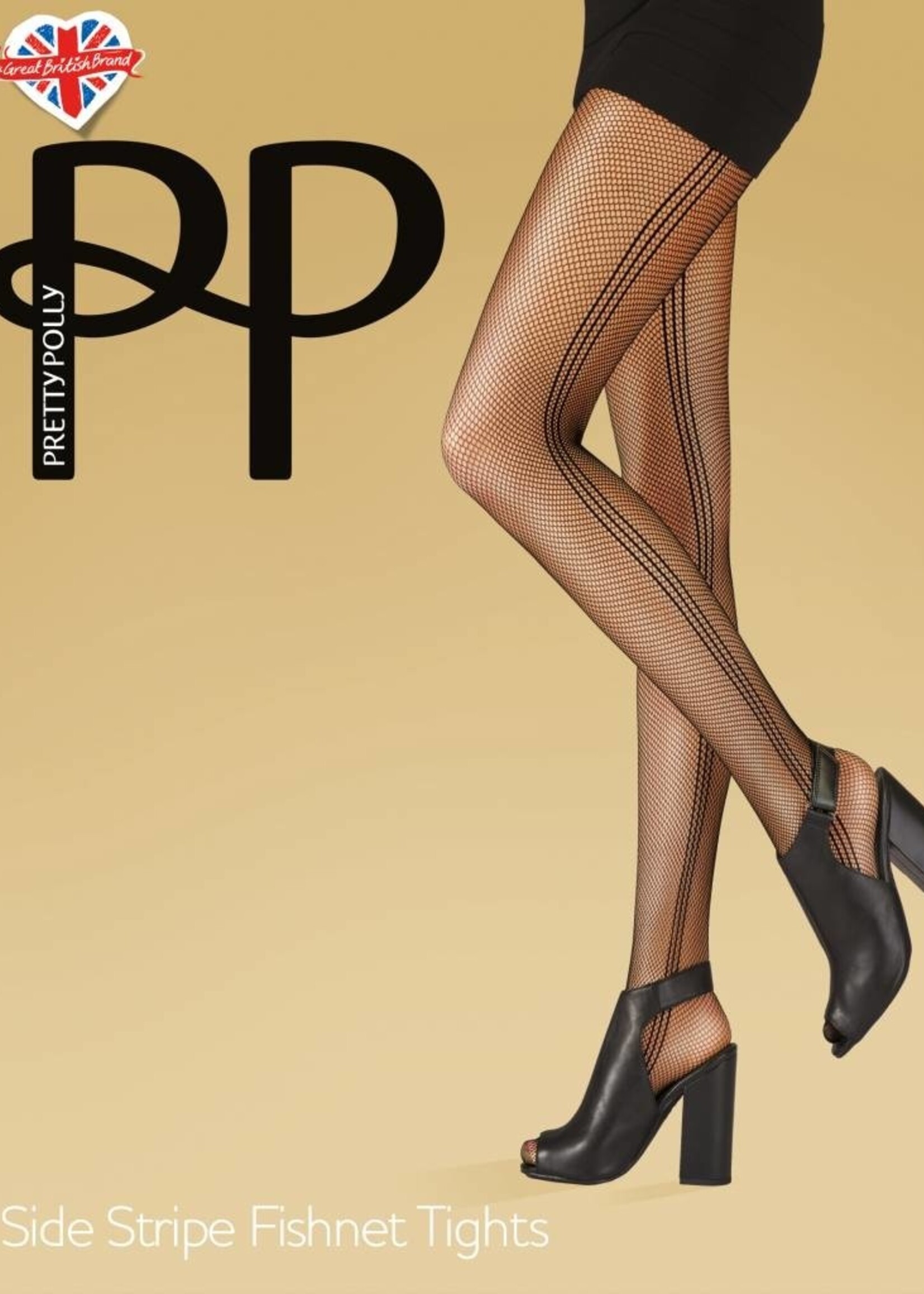 Pretty Polly  Pretty Polly Side Stripe Fishnet panty