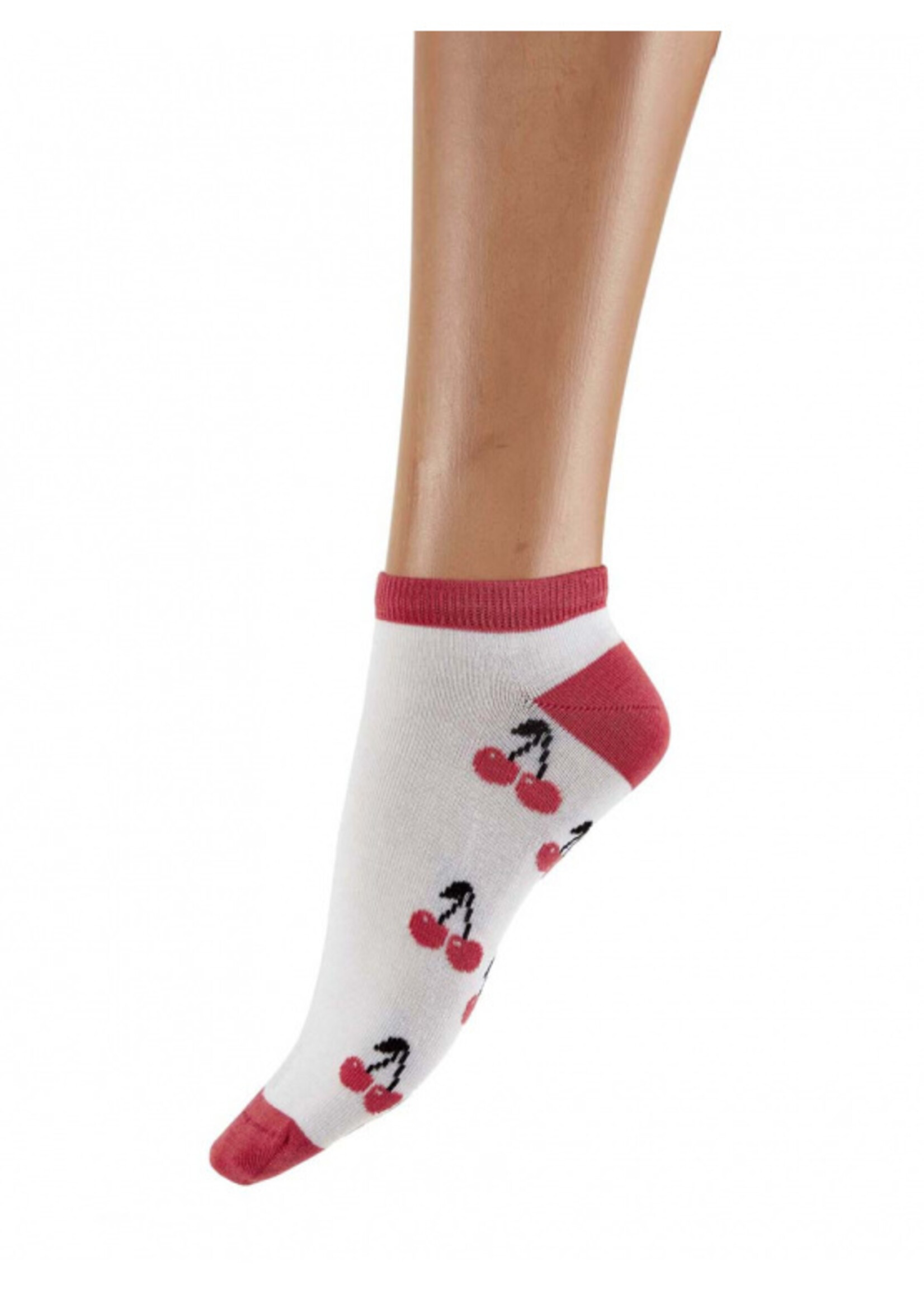 Pretty Polly  Cherry Pattern Bamboo Liners Socks 2 paar voordeelverpakking