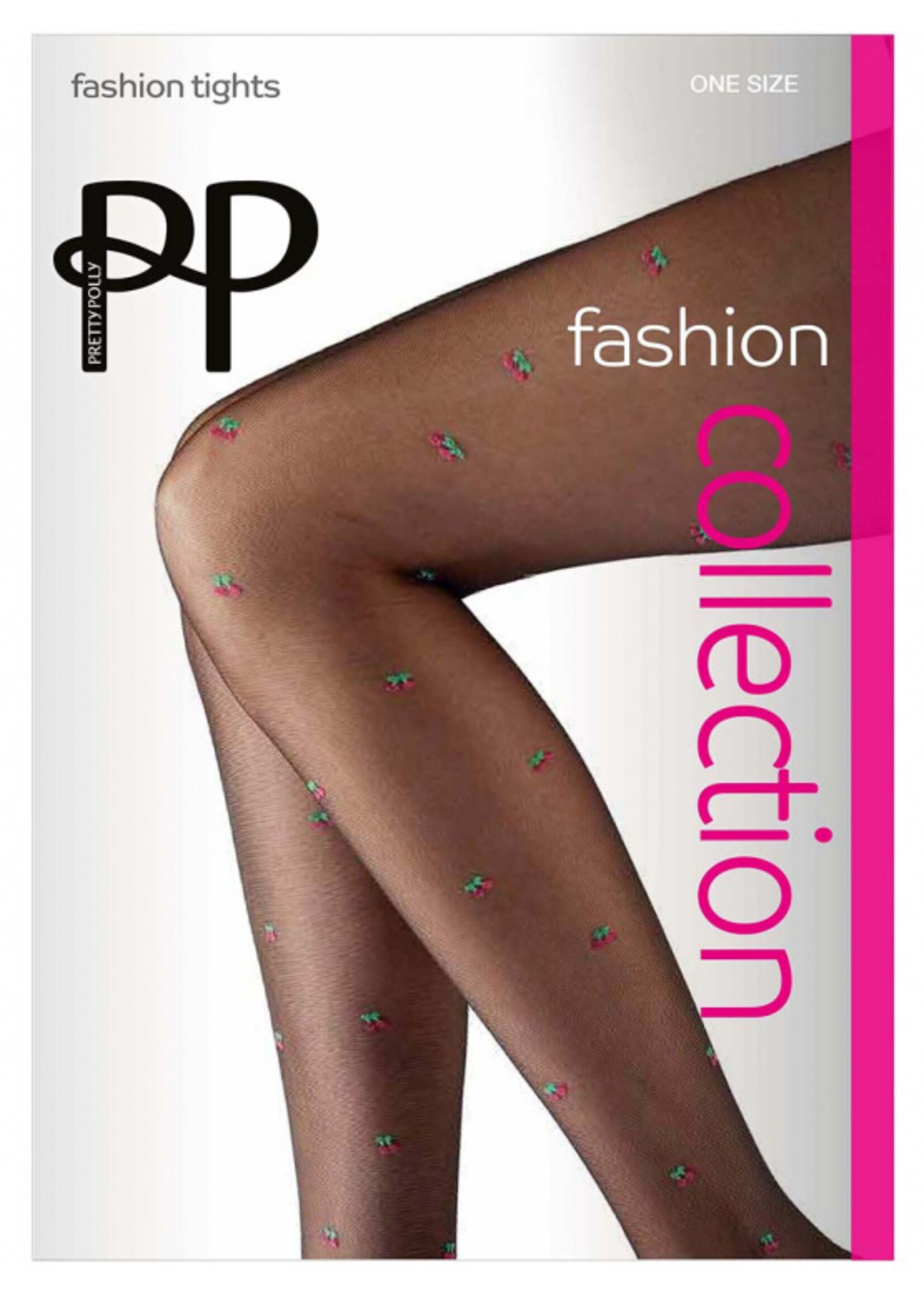 Pretty Polly  Cherry Pattern Tight  Black Mix in One Size